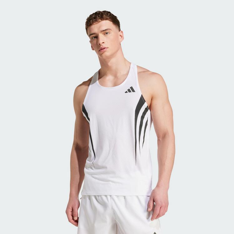 adidas adidas Adizero Archive Running Singlet Funktionstank Herren - White - 0 | SportScheck