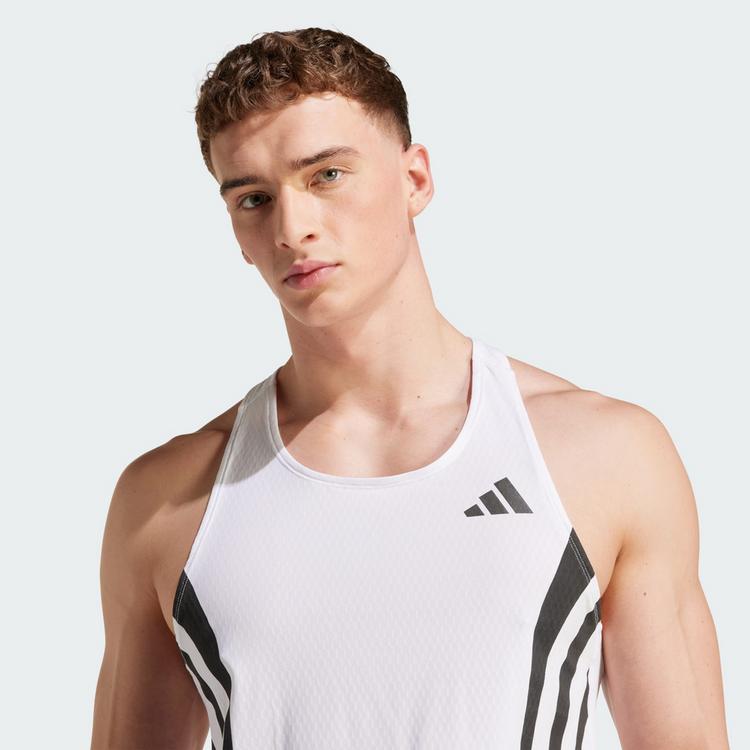 adidas adidas Adizero Archive Running Singlet Funktionstank Herren - White - 0 | SportScheck