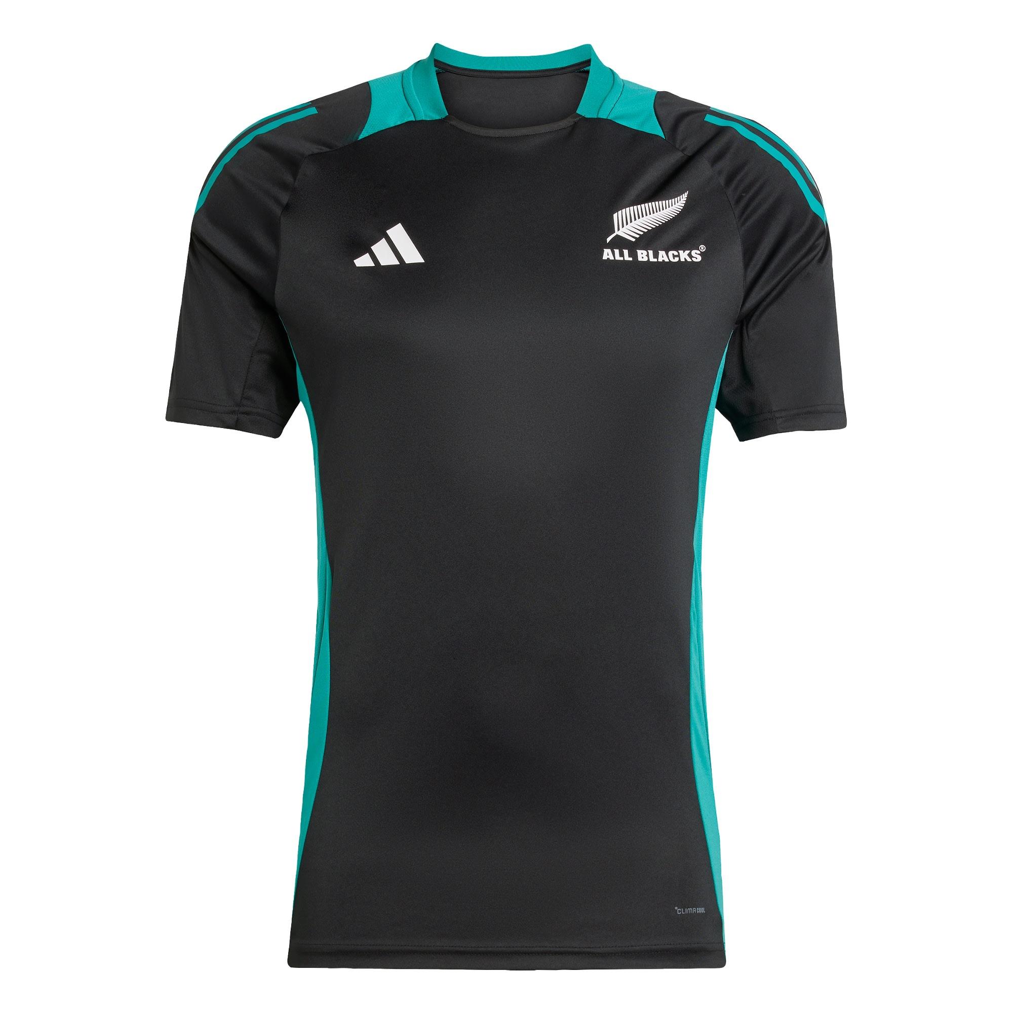 adidas All Blacks Performance T-Shirt T-Shirt Herren - All Black / Pure Teal