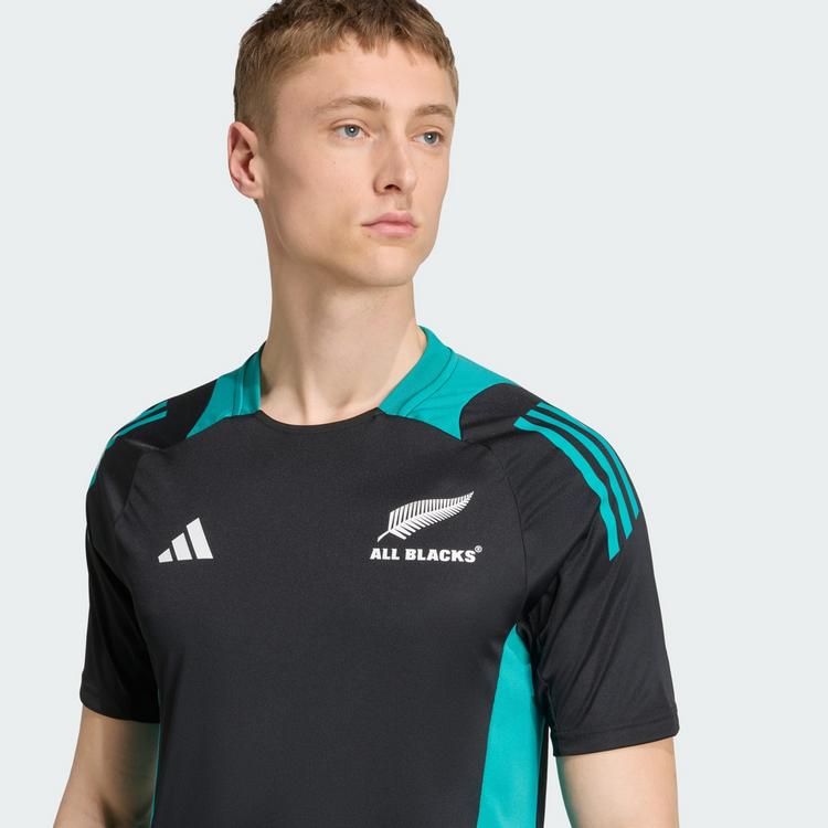 adidas adidas All Blacks Performance T-Shirt T-Shirt Herren - All Black / Pure Teal - 1 | SportScheck