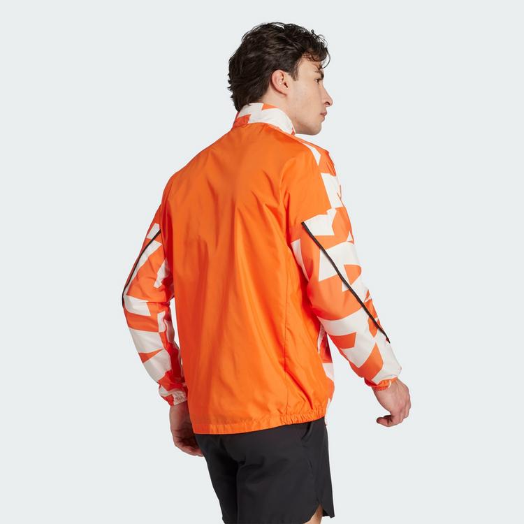 adidas adidas TERREX Multi Printed Windjacke Laufjacke Herren - Semi Impact Orange / White - 1 | SportScheck