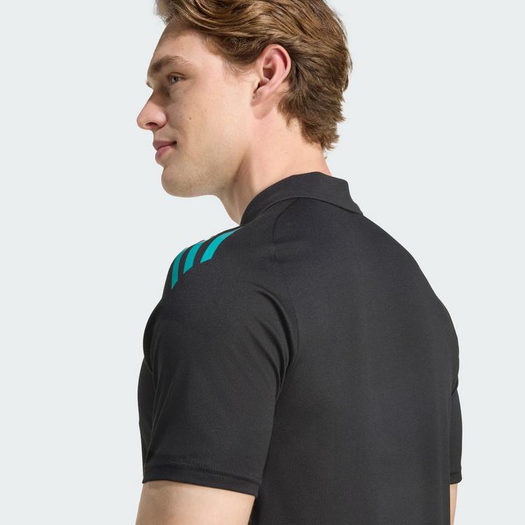 adidas adidas All Blacks Training Poloshirt T-Shirt Herren - All Black / Pure Teal - 1 | SportScheck