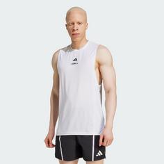 Rückansicht von adidas Les Mills Graphic Tanktop T-Shirt Herren White