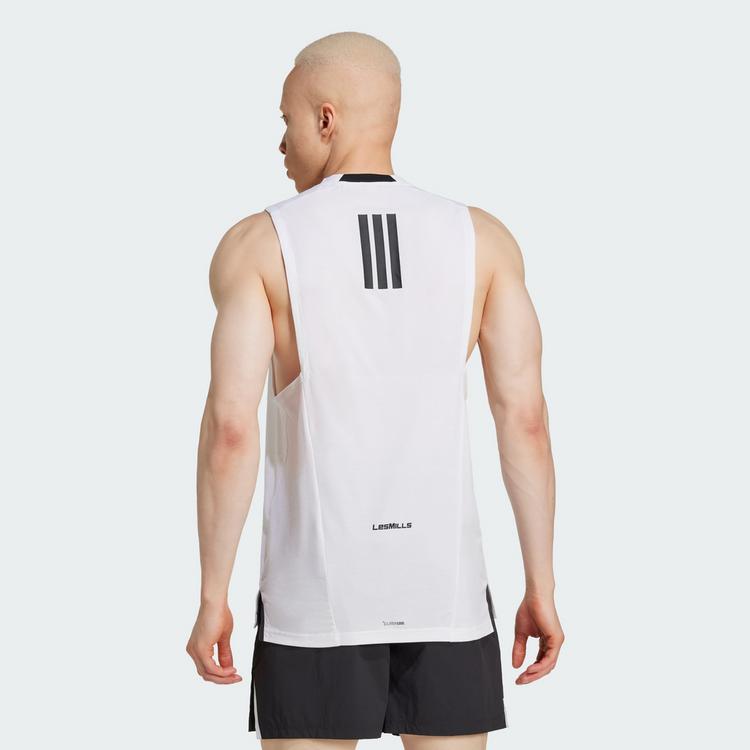 adidas adidas Les Mills Grafik Tanktop T-Shirt Herren - White - 1 | SportScheck