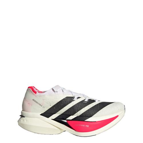 Rückansicht von adidas Adizero Prime X3 STRUNG Laufschuhe Laufschuhe Cloud White / Core Black / Lucid Red
