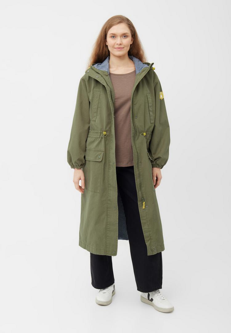 Derbe Derbe Milby Trenchcoat Damen - olivine/navy - 1 | SportScheck