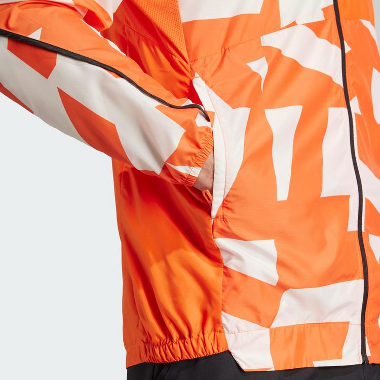 adidas adidas TERREX Multi Printed Windjacke Laufjacke Herren - Semi Impact Orange / White - 1 | SportScheck