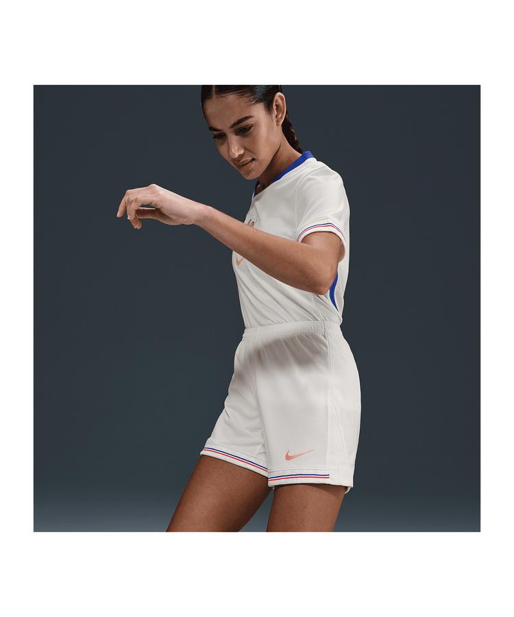 Nike Nike Frankreich Short Away 2025 Damen Beige Fu&szlig;ballshorts Damen - beigerot - 2 | SportScheck