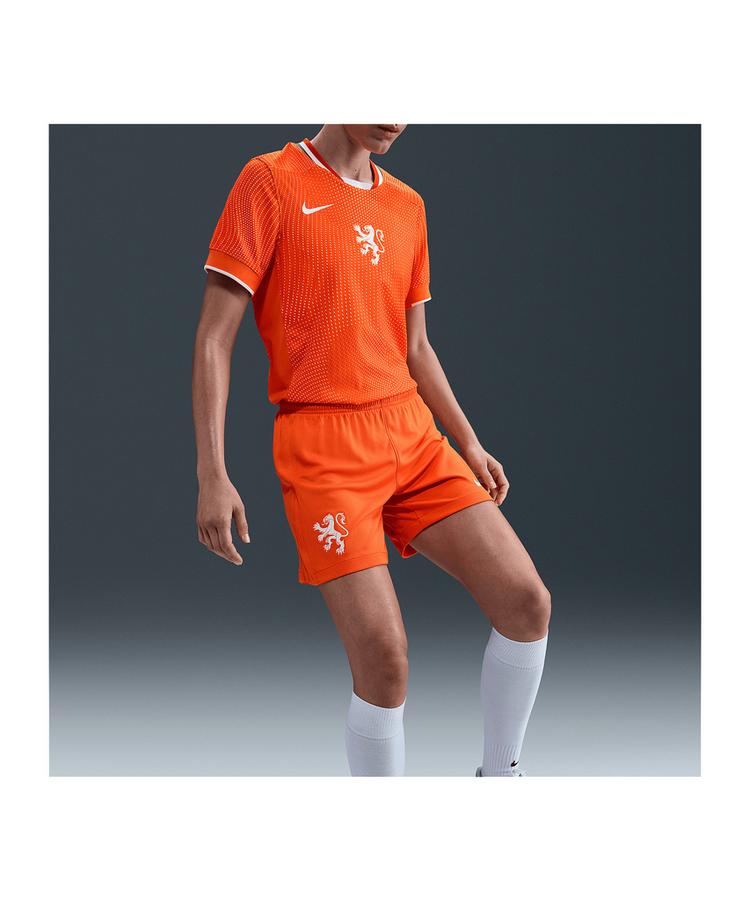 Nike Nike Niederlande Short Home 2025 Damen Fu&szlig;ballshorts Damen - orangeweiss - 2 | SportScheck