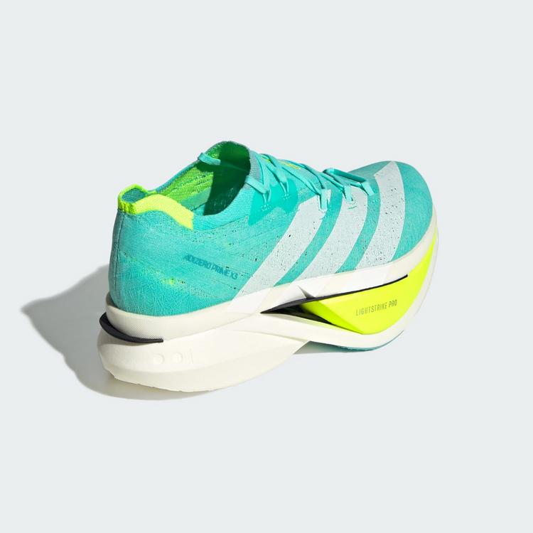 adidas adidas Adizero Prime X3 Strung Schuh Laufschuhe - Flash Aqua / Zero Metalic / Lucid Lemon - 4 | SportScheck