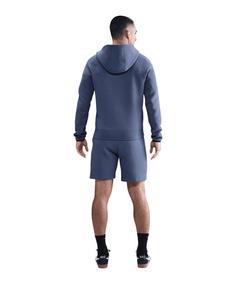 Rückansicht von Nike Paris Saint-Germain Tech Fleece Short Fußballshorts Herren blauweiss