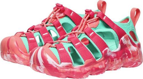 Rückansicht von Keen Sandalen Outdoorsandalen Rot/Blau