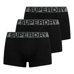 Superdry Boxershort Hipster Herren Schwarz/Grau