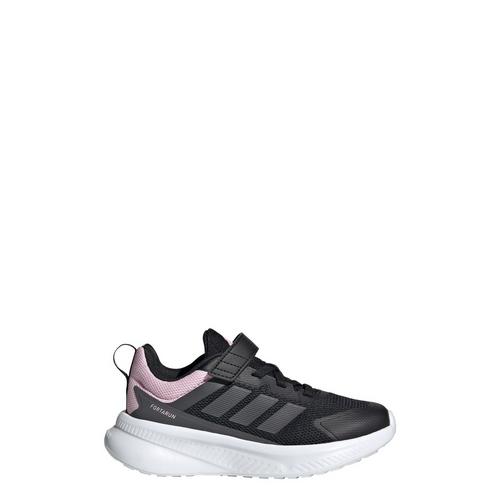 Rückansicht von adidas Fortarun 4.0 Kinderschuh Sneaker Kinder Core Black / Grey Six / Clear Pink