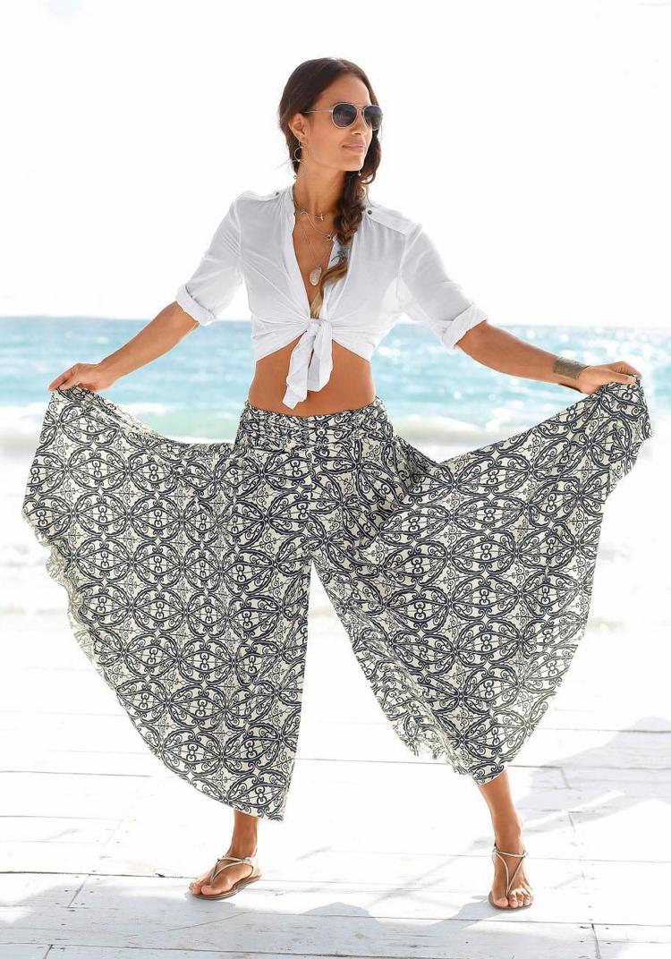 Lascana Lascana Hosenrock Hosenrock Damen - marine-creme - 4 | SportScheck