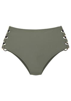 Lascana Highwaist-Bikini-Hose Bikini Hose Damen oliv