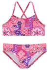 Buffalo Bustier-Bikini Bikini Set Damen - pink-bedruckt