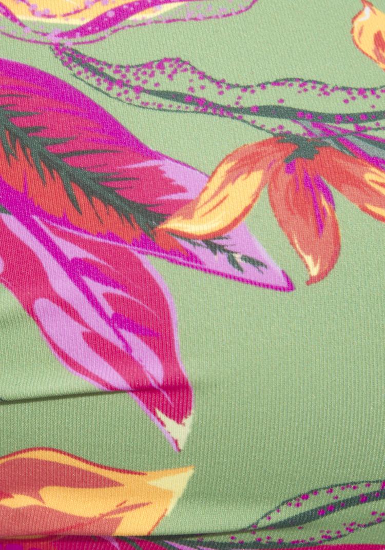 Lascana Lascana B&uuml;gel-Bandeau-Bikini-Top Bikini Oberteil Damen - salbei-pink bedruckt - 1 | SportScheck