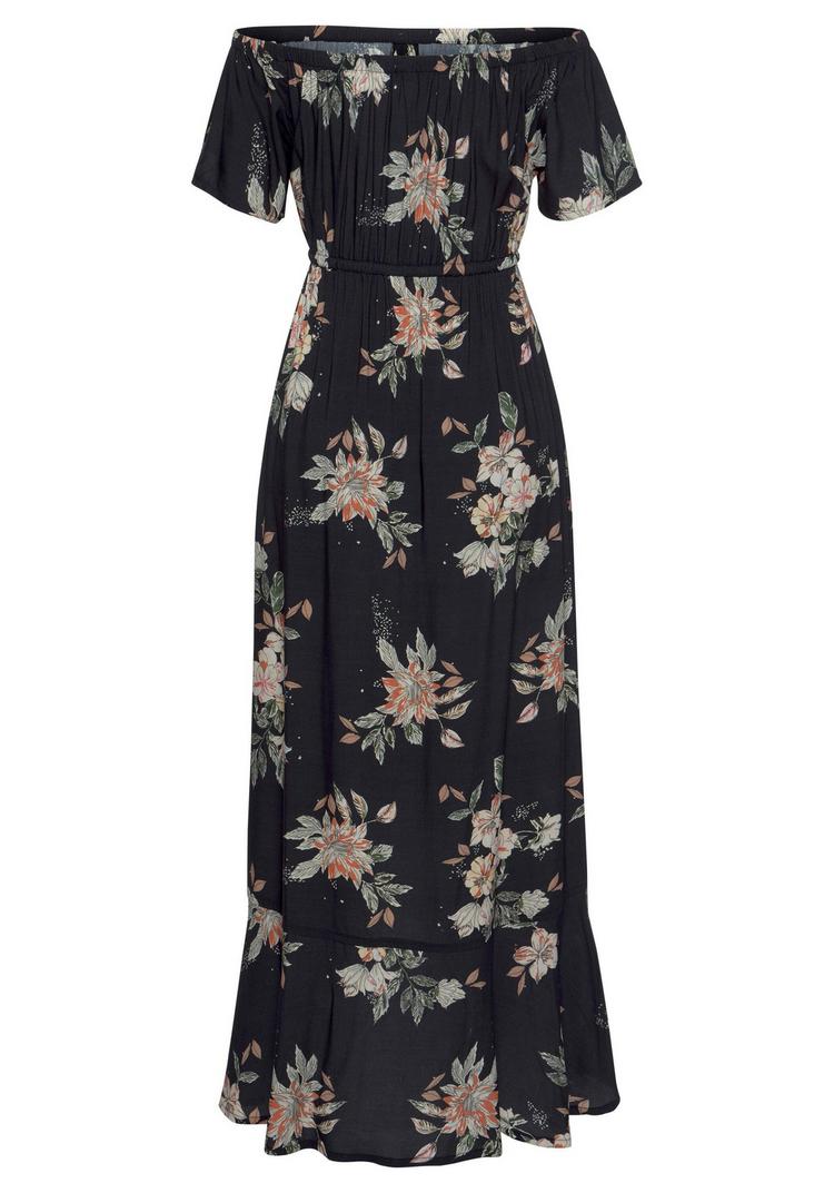 Lascana Lascana Maxikleid Maxikleid Damen - schwarz-bedruckt - 1 | SportScheck