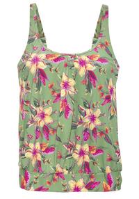 Lascana Tankini-Top Bikini Oberteil Damen - salbei-pink bedruckt