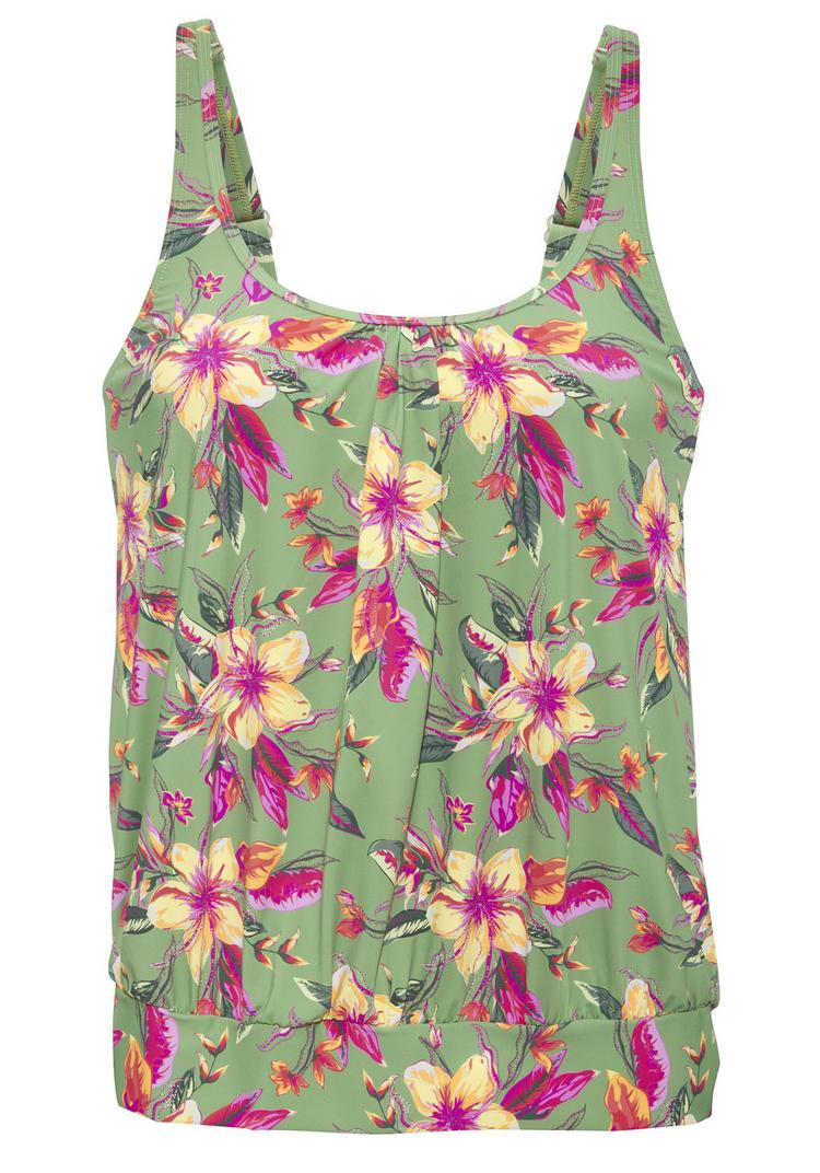Lascana Lascana Tankini-Top Bikini Oberteil Damen - salbei-pink bedruckt - 0 | SportScheck