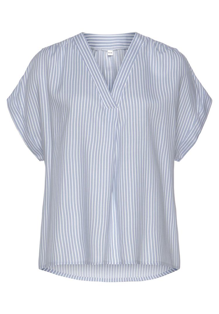 Vivance Vivance Kurzarmbluse Kurzarmbluse Damen - hellblau-wei&szlig;-gestreift - 1 | SportScheck