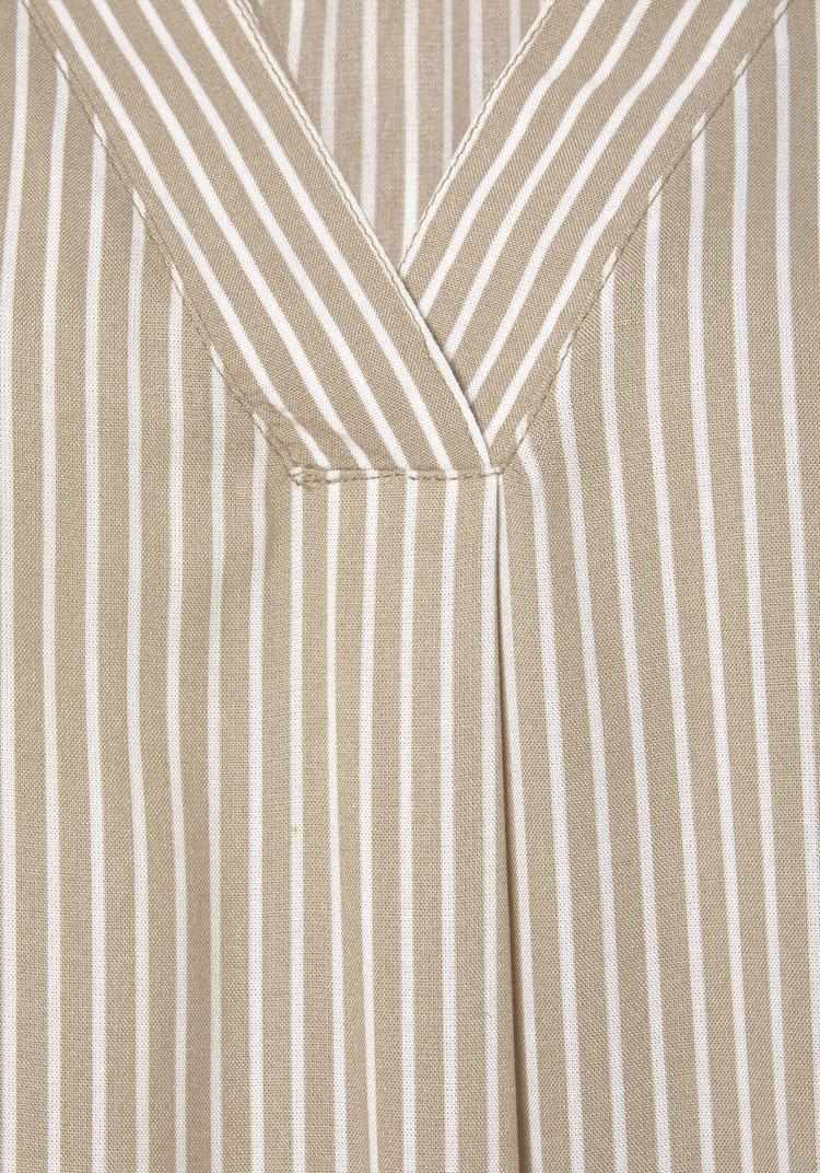 Vivance Vivance Kurzarmbluse Kurzarmbluse Damen - sand-wei&szlig;-gestreift - 5 | SportScheck