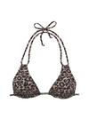 Vivance by Lascana Triangel-Bikini-Top Bikini Oberteil Damen - schwarz nougat bedruckt
