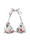 Lascana Triangel-Bikini-Top Bikini Oberteil Damen - creme bedruckt