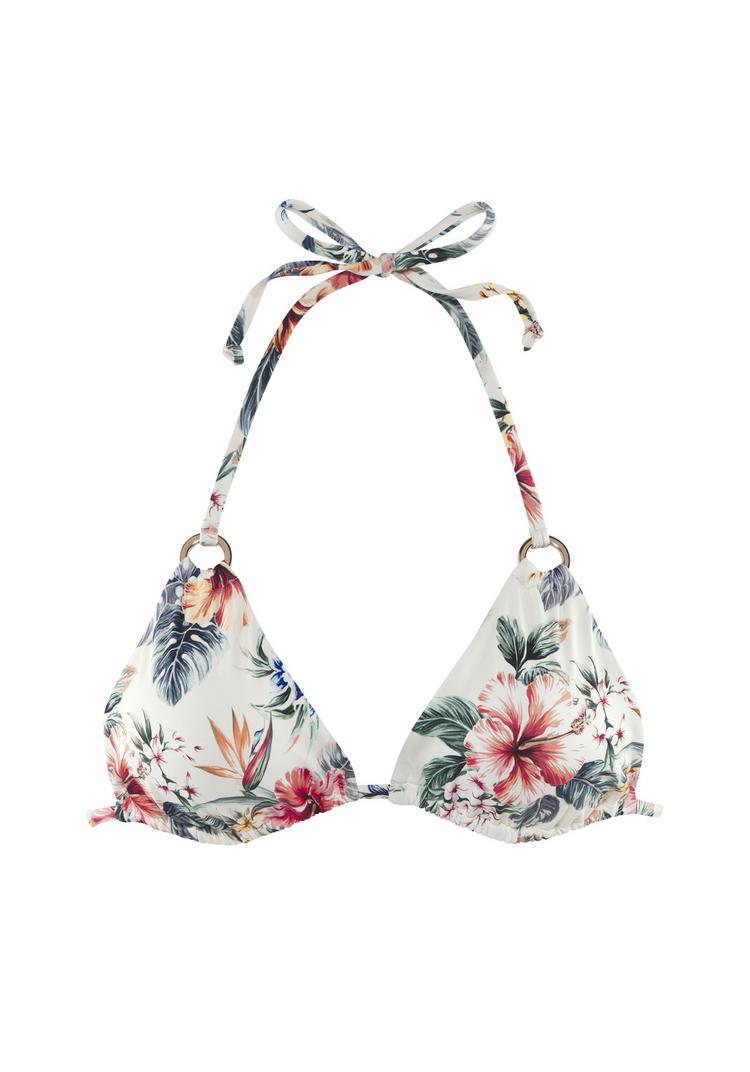 Lascana Lascana Triangel-Bikini-Top Bikini Oberteil Damen - creme bedruckt - 0 | SportScheck