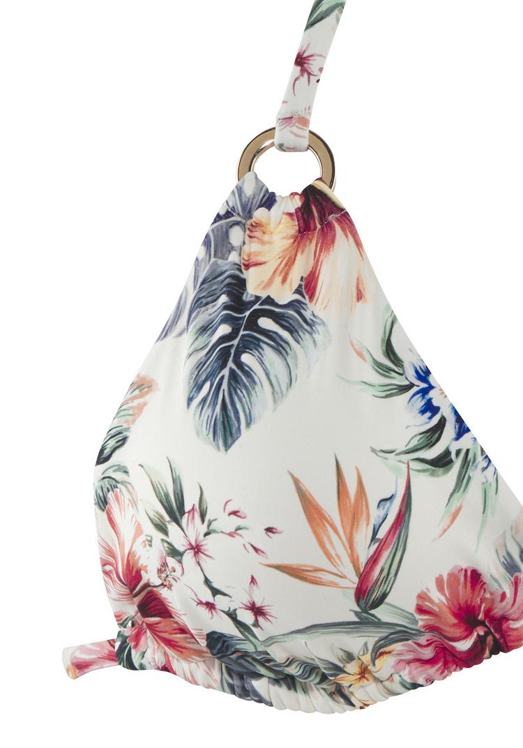 Lascana Lascana Triangel-Bikini-Top Bikini Oberteil Damen - creme bedruckt - 0 | SportScheck