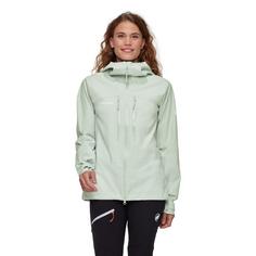 Rückansicht von Mammut Taiss Hooded Hardshelljacke Damen silver sage