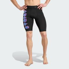 Rückansicht von adidas adidas X Jeremy Scott Pride Bike Shorts Tights Herren Black
