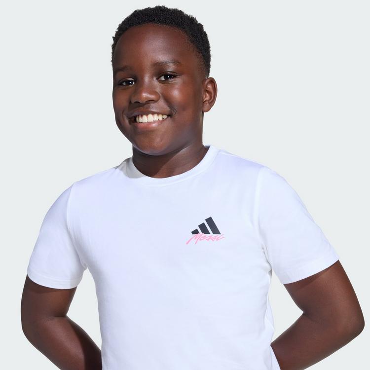adidas adidas Messi Icon Graphic Kids T-Shirt Funktionsshirt Kinder - White - 0 | SportScheck