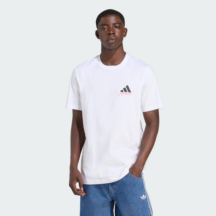 adidas adidas Messi Icon Grafik T-Shirt Funktionsshirt Herren - White - 0 | SportScheck