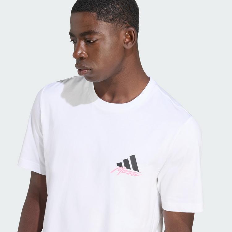 adidas adidas Messi Icon Grafik T-Shirt Funktionsshirt Herren - White - 1 | SportScheck