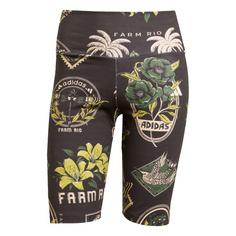 adidas adidas X Farm Radlershorts Funktionsshorts Damen Black / Amazon Green / Preloved Lime