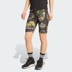 Rückansicht von adidas adidas X Farm Radlershorts Funktionsshorts Damen Black / Amazon Green / Preloved Lime