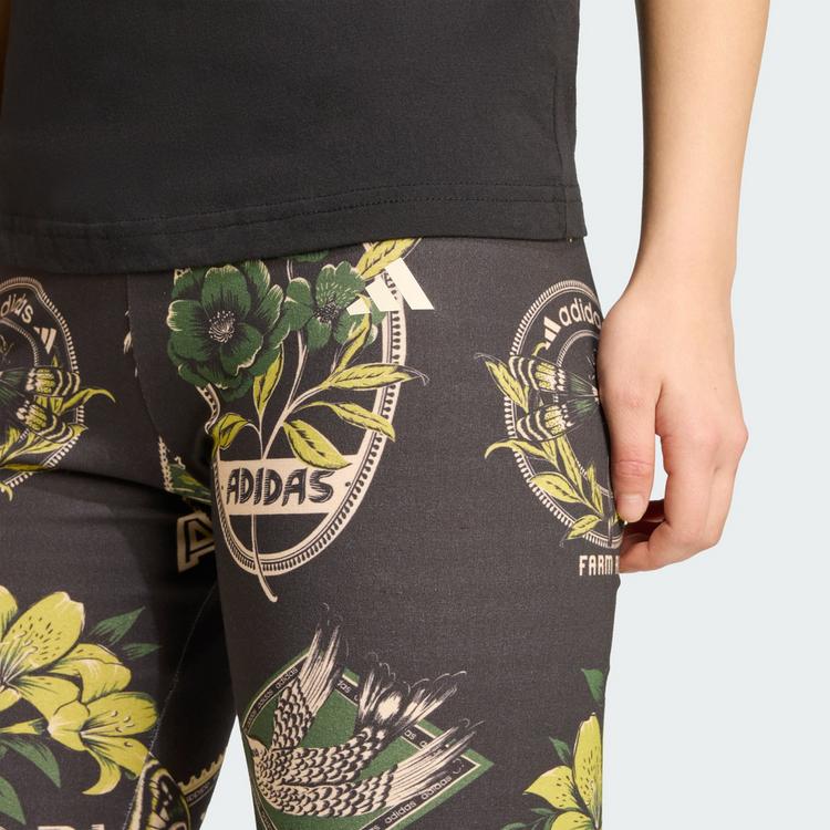 adidas adidas adidas X Farm Radlershorts Funktionsshorts Damen - Black / Amazon Green / Preloved Lime - 0 | SportScheck