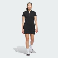 Rückansicht von adidas Go-to Jacquard Kleid Kleid Damen Black