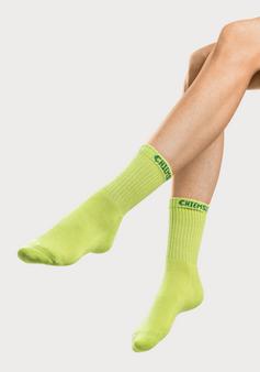 Rückansicht von Chiemsee Tennissocken Socken schwarz weiß blau türkis limone pink