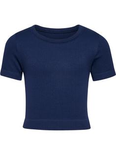 hummel hmlJR SEAMLESS RIB T-SHIRT S/S T-Shirt Kinder BLACK IRIS