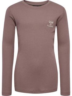 hummel hmlREVE T-SHIRT L/S Funktionsshirt Kinder DEEP TAUPE