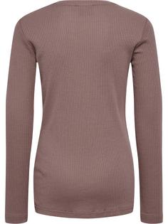 Rückansicht von hummel hmlREVE T-SHIRT L/S Funktionsshirt Kinder DEEP TAUPE