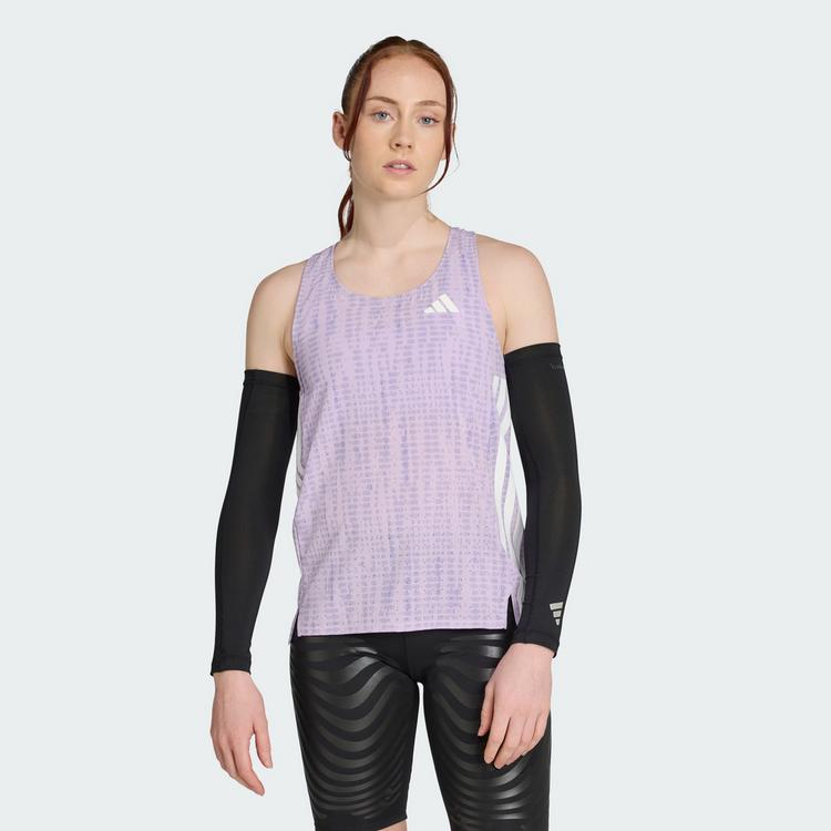 adidas adidas Adizero Running Singlet T-Shirt Damen - Powder Plum / Magic Lilac - 0 | SportScheck