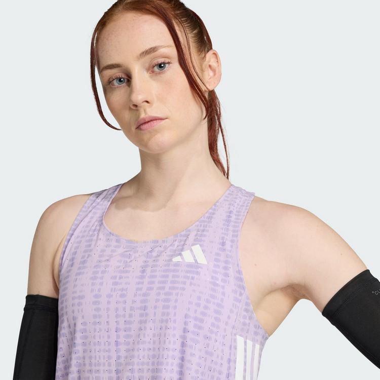 adidas adidas Adizero Running Singlet T-Shirt Damen - Powder Plum / Magic Lilac - 0 | SportScheck