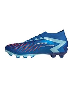Rückansicht von adidas FG Weiß Fußballschuhe blauweissblau