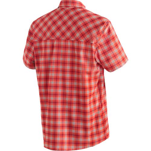 Rückansicht von Maier Sports Kasen Outdoorhemd Herren Rot4562