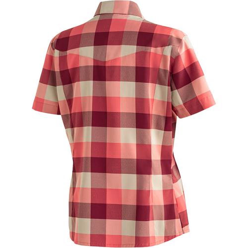 Rückansicht von Maier Sports Kendra Funktionsbluse Damen Rot4591