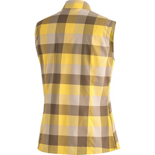 Rückansicht von Maier Sports Sana sleeveless Funktionsbluse Damen Gelb7010
